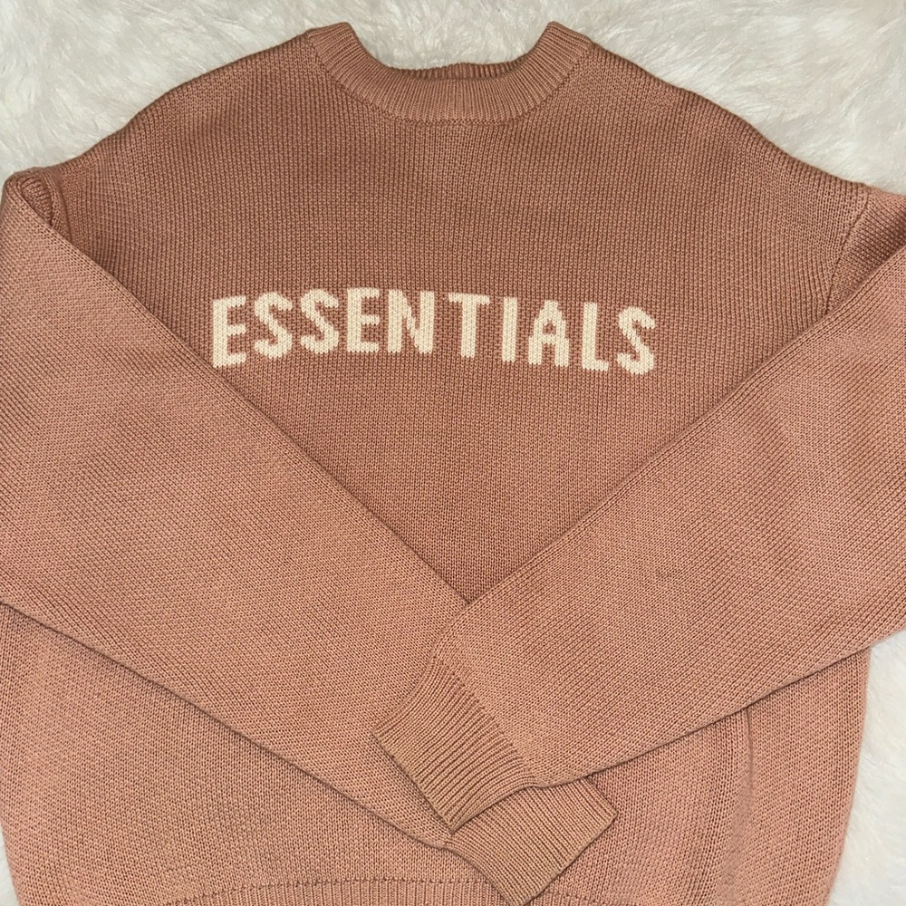 ESSENTIALS Fear of God Pink Sweater